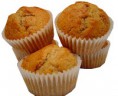 Muffins de vainilla rellenos con dulce de leche